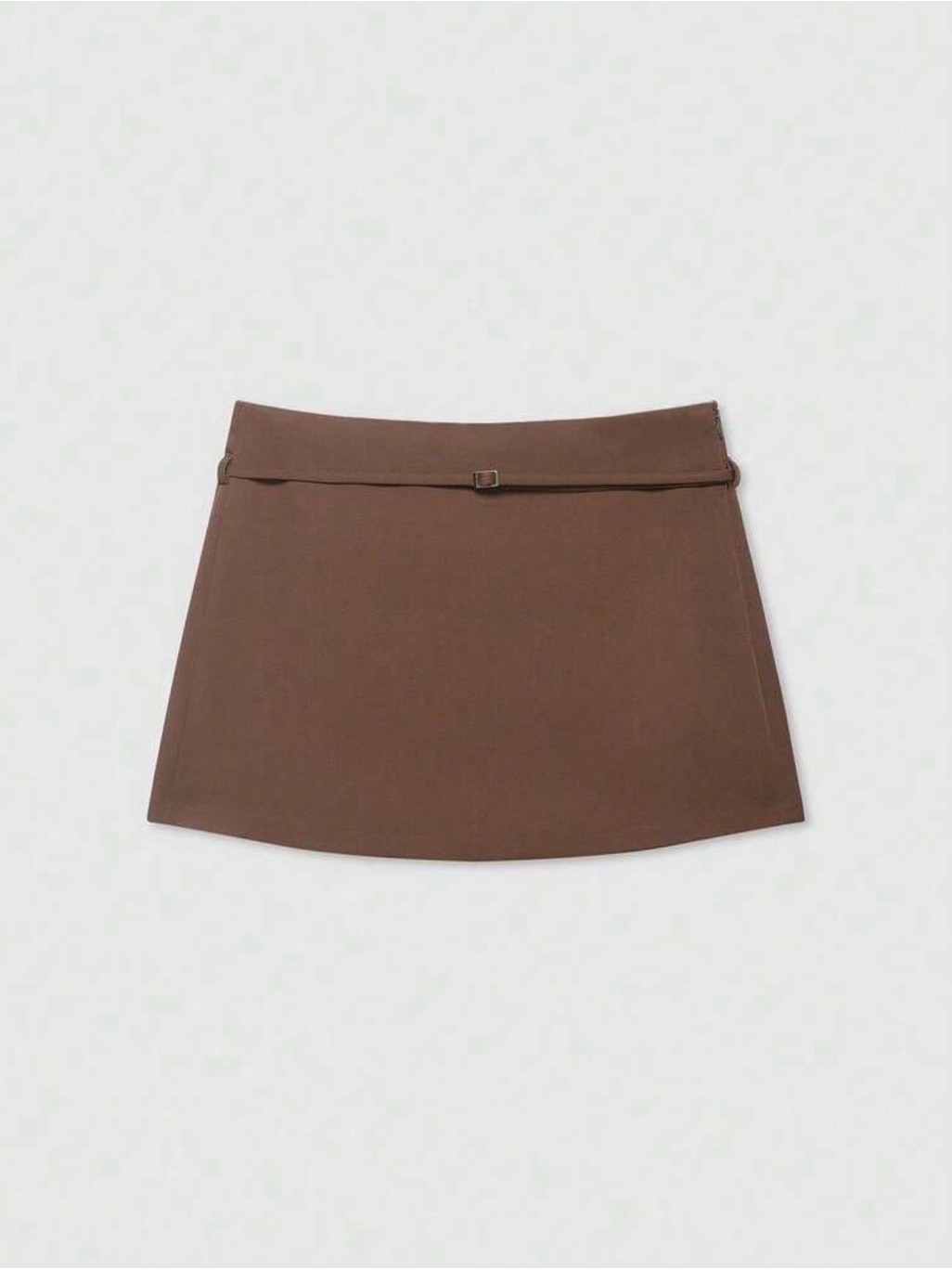 Classic Brown Mini Skirt With Waist Detail